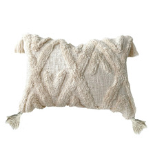 Moroccan Tufted Cotton Lumbar Cushion