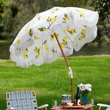 Vintage Lemons Holiday Beach Umbrella