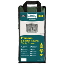 Black Divide Round Outdoor Table Cover