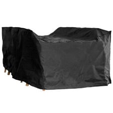 Black Divide Rectangular Outdoor Table Cover
