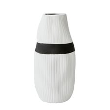White Striped Ceramic Vase