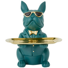 Bulldog with Rectangular Tray Statue