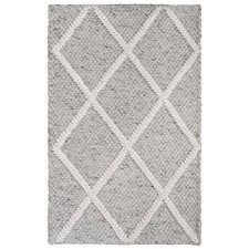 Grey Lincoln Hand-Woven New Zealand Wool-Blend Rug