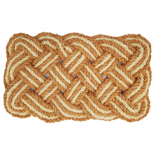 Natural & Ivory Knotted Rope Coir Doormat