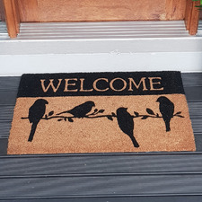 Welcome with Birds Coir Doormat
