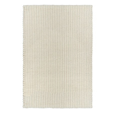 Snowy White Shaima Hand-Woven Wool-Blend Rug
