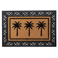Black Sabri Rubber & Coir Doormat