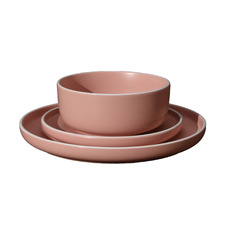 12 Piece Clay Matte Glaze Ceramic Dinner Set