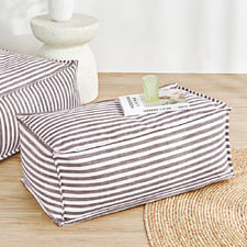 Oscar Faux Linen Ottoman Bean Bag Cover