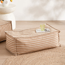 Oscar Faux Linen Ottoman Bean Bag Cover