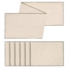 7 Piece Auburn Cotton Placemat & Table Runner Set