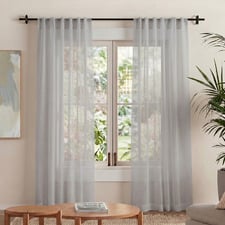 Laurent Sheer Concealed Tab Top Curtains (Set of 2)