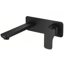 Kompakt Eckig Bath/Basin Wall Mixer Set