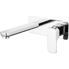 Kompakt Eckig Bath/Basin Wall Mixer Set