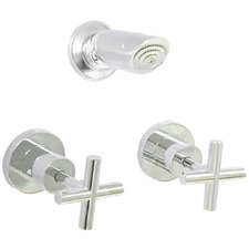 Waller Cross Handle Shower Tap/Mixer Set