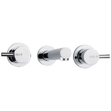 West Pin Lever Bath Wall Tap Set