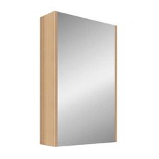 Hyacinth 450mm Fluted Mirrored Shaving Cabinet with Glass Shelves