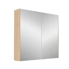Dustin 750mm Fluted Mirrored Shaving Cabinet with Glass Shelves