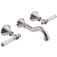 Prime Shepherds Crook Ceramic Handle Wall Tap Set