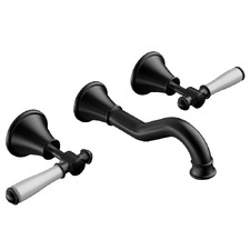 Prime Shepherds Crook Ceramic Handle Wall Tap Set