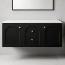 Stevie 1200mm Wall Hung Single Vanity with Stone Countertop