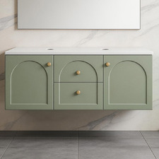 Stevie 1200mm Wall Hung Double Vanity with Stone Countertop