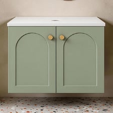 Stevie 600mm Wall Hung Single Vanity with Stone Countertop