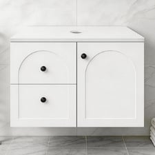 Stevie 750mm Wall Hung Single Vanity with Stone Countertop
