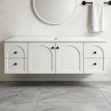 Stevie 1500mm Wall Hung Single Vanity with Stone Countertop