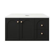 Stevie 900mm Wall Hung Single Vanity with Stone Countertop