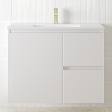 Jane Express 900mm Polar White Single Vanity with Basin