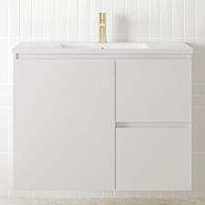Jane Express 900mm Polar White Single Vanity with Basin