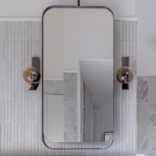 Allegra Steel Framed Rectangle Mirror