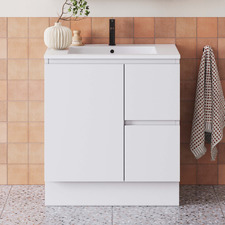 Jane Express 750mm Polar White Single Vanity with Basin