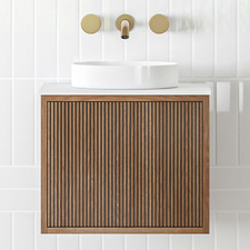 Clifton 470mm Wall Hung Single Vanity with Semi-Inset Basin