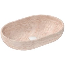 Ollie 500mm Travertine Pill Above Counter Basin