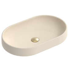 Norma 550mm Matte Oval Concrete Above Counter Basin