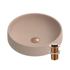 Jean 400mm Matte Round Concrete Basin & Waste Set