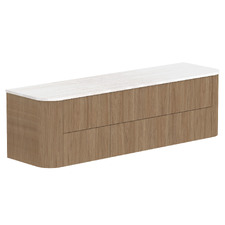 Thirroul 1800mm Wall Hung Double Vanity with Solid Surface Countertop