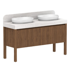 Harper 1500mm Freestanding Double Vanity with Solid Surface Countertop
