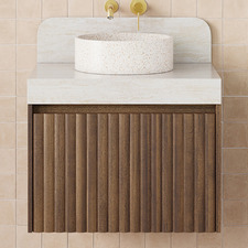 Harper 685mm Wall Hung Single Vanity with Solid Surface Countertop