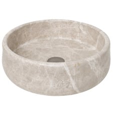 Arlo 400mm Royal Beige Round Marble Above Counter Basin