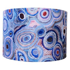 Aboriginal Blue Water Dreaming Cotton Lamp Shade