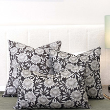 3 Piece Trenton Waratah Cotton Canvas Cushion Set