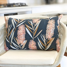Fresno Bottlebrush Cotton Canvas Lumbar Cushion