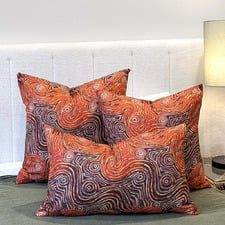 3 Piece Aspen Warlu Mina Mina Cotton Canvas Cushion Set