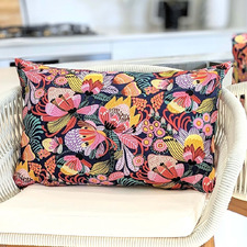 Ive Wild Protea Cotton Canvas Lumbar Cushion
