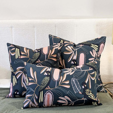 3 Piece Harlan Yellow-Tailed Black Cockatoo Cushion Set