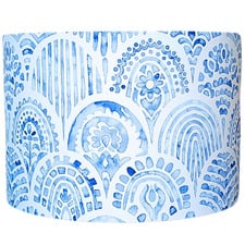 Denisa Hamptons Blue Cotton Lamp Shade