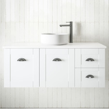 Victoria 1200mm White Wall Hung Single Vanity Unit